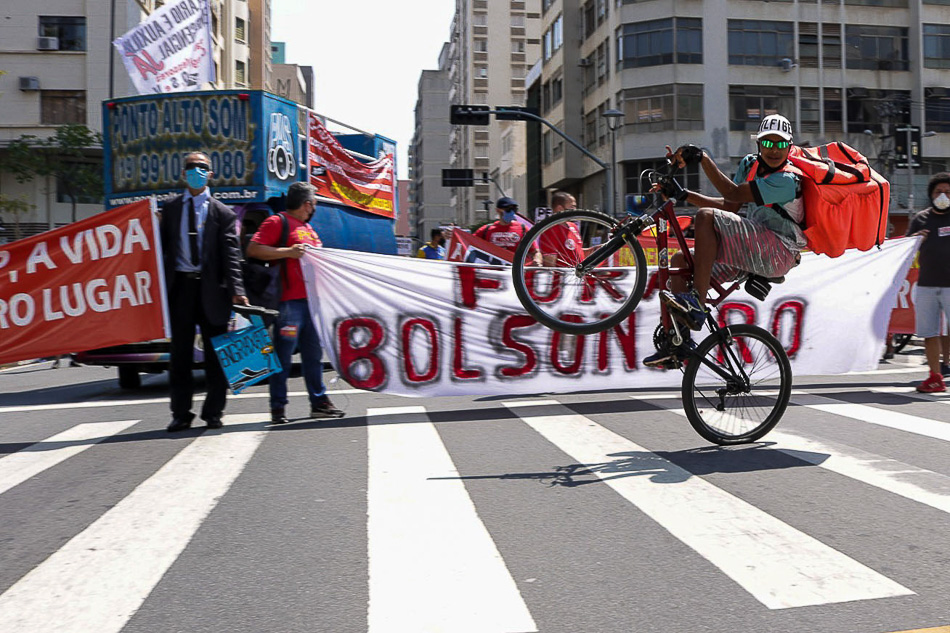 The Grito dos Excluídos (‘Cry of the Excluded’) mobilisation brings together post office workers on strike and educators who are occupying the streets in downtown Campinas (Brazil), 7 September 2020. Guilherme Gandolfi / Fotos Públicas