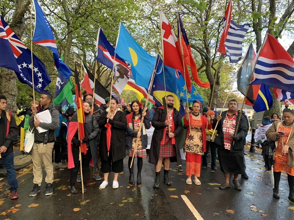 The Pacific Climate Warriors at COP26 in Glasgow, 6 November 2021.