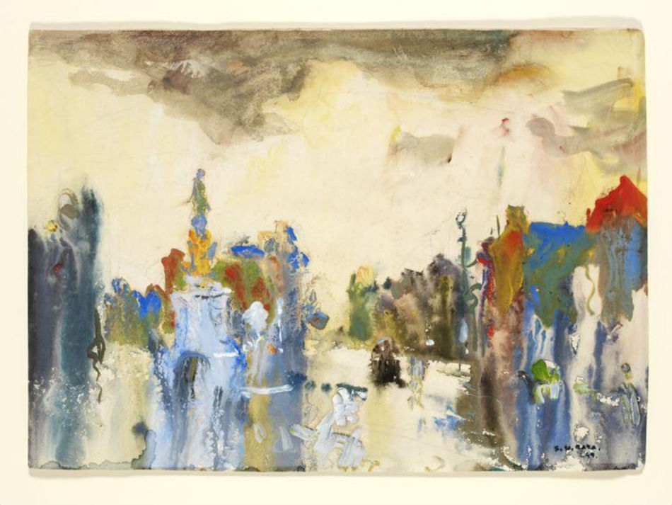 S. H. Raza (India), Monsoon in Bombay, 1947–49.