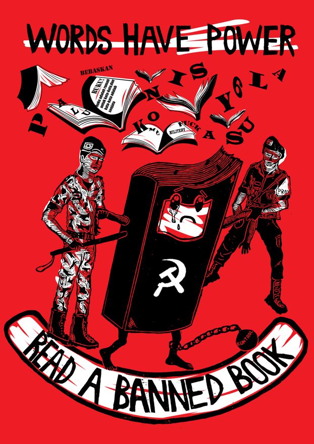 Yoni Lingga (Indonesia), I Read Banned Books, 2023.